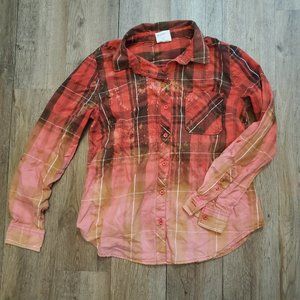 Red, Black, and White Distressed Flannel